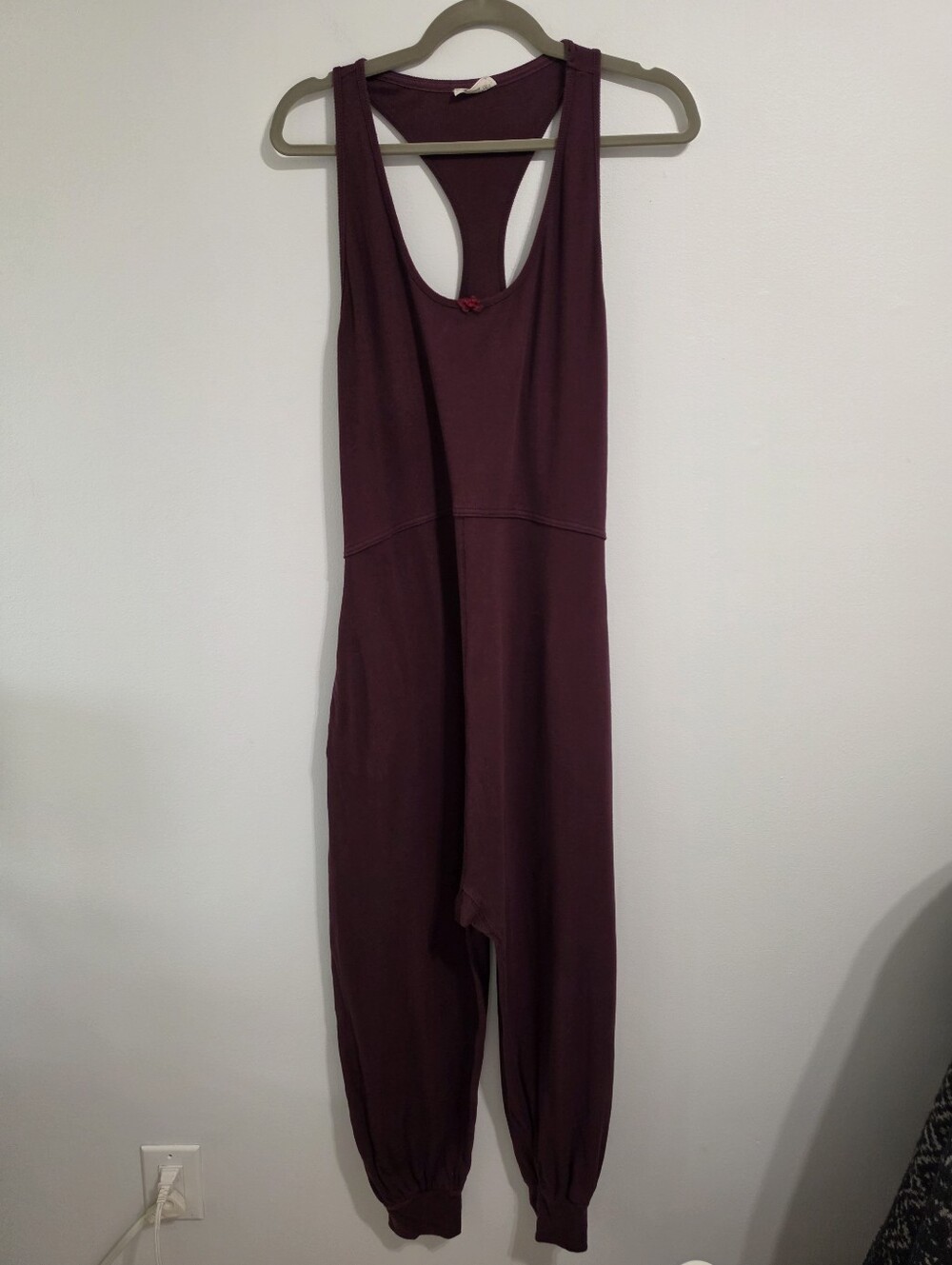 153. Free People Knit Burgundy Jumpsuit
